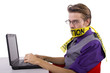 Censorship concept.  Censoring online opinions. 