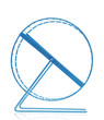 Blue hamster wheel
