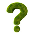 Concept of grassed question symbol