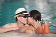 happy young couple have fun on beach