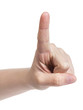 female teen hand touching virtual interface