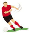 Football player in red
