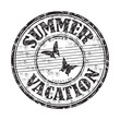 Vektor: Summer vacation rubber stamp Summer vacation rubber stamp