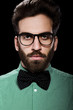 Handsome Male In Glasses And B...