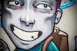 Colorful graffiti, abstract grunge grafiti background over textu