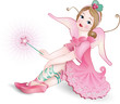 Beautiful Fairy with magic wand