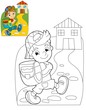 The page with exercises for kids - coloring book