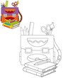 The page with exercises for kids - coloring book