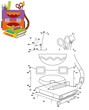 The page with exercises for kids - coloring book