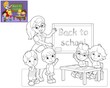 The page with exercises for kids - coloring book