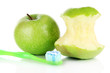 Apples With A Toothbrush Isola...