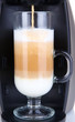 Layered coffee close up