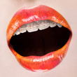 Ombre open lips