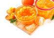 Orange jam with zest and tangerines