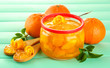 Orange jam with zest and tangerines