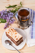 Cake and a glass of tea