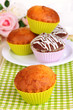 Sweet cupcakes close up