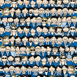 Seamless pattern with people icons for your design