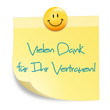 Zettel Smiley Vertrauen