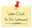 Post-it gelb Vertrauen