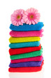 Colorful stacked towels