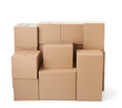 cardboard box package moving transportation delivery stack
