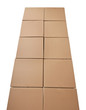 cardboard box package moving transportation delivery stack