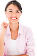 Happy casual woman