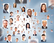 Photo: lots of isolated portraits of business people lots of isolated portraits of business people