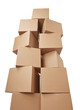 cardboard box package moving transportation delivery stack