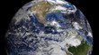 El Salvador flag on pole on earth globe animation
