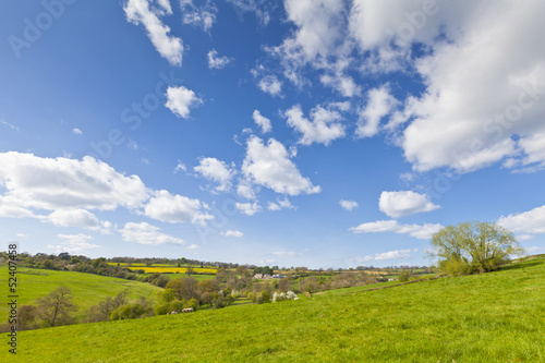 Photo: Idyllic rural landscape, Cotswolds UK Idyllic rural landscape, Cotswolds UK