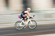 Athlet riding bicycle