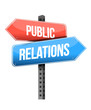 Marketing concept: Public Relations road sign
