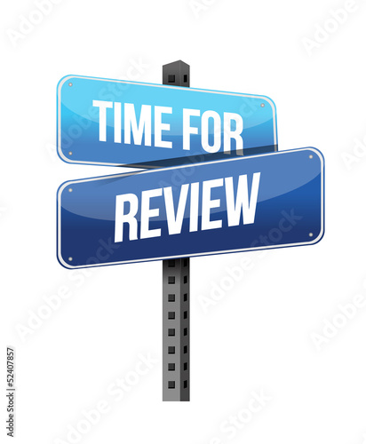 Illustration: Time for Review road sign Time for Review road sign