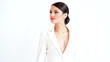 Video: Adorable Young Business Woman in White Jacket Adorable Young Business Woman in White Jacket