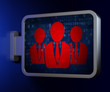 Law concept: Business People on billboard background
