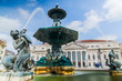 Baroque fountain on rossio square