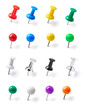 push pin thumbtack paper clip office business