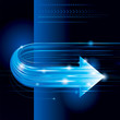 Vector: Abstract technology background with arrow shape. Abstract technology background with arrow shape.