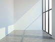 Empty room with parquet floor