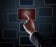 The businessman, a gesture, a finger.