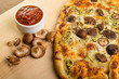 Artisan mushroom fennel pizza