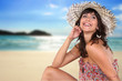 Photo: Young woman in front of the ocean Young woman in front of the ocean