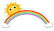 Illustrazione: sole con arcobaleno sole con arcobaleno