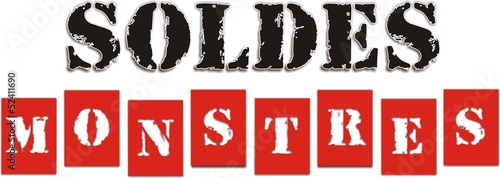 Vector: étiquette soldes monstres étiquette soldes monstres