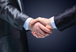 The businessman. Hand for a handshake.