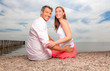 relaxing coast couple