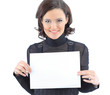 Beatiful business woman . Isolated on a white