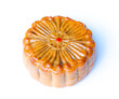 Chinese moon cake, isolated on white background